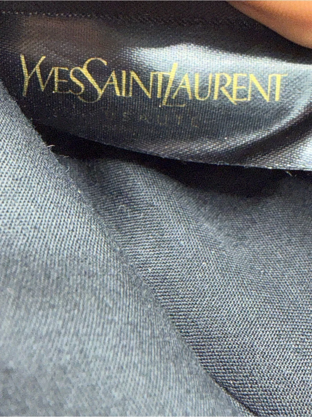 Yves Saint Laurent Red Patent Diagonal-Zip Cosmetic Pouch